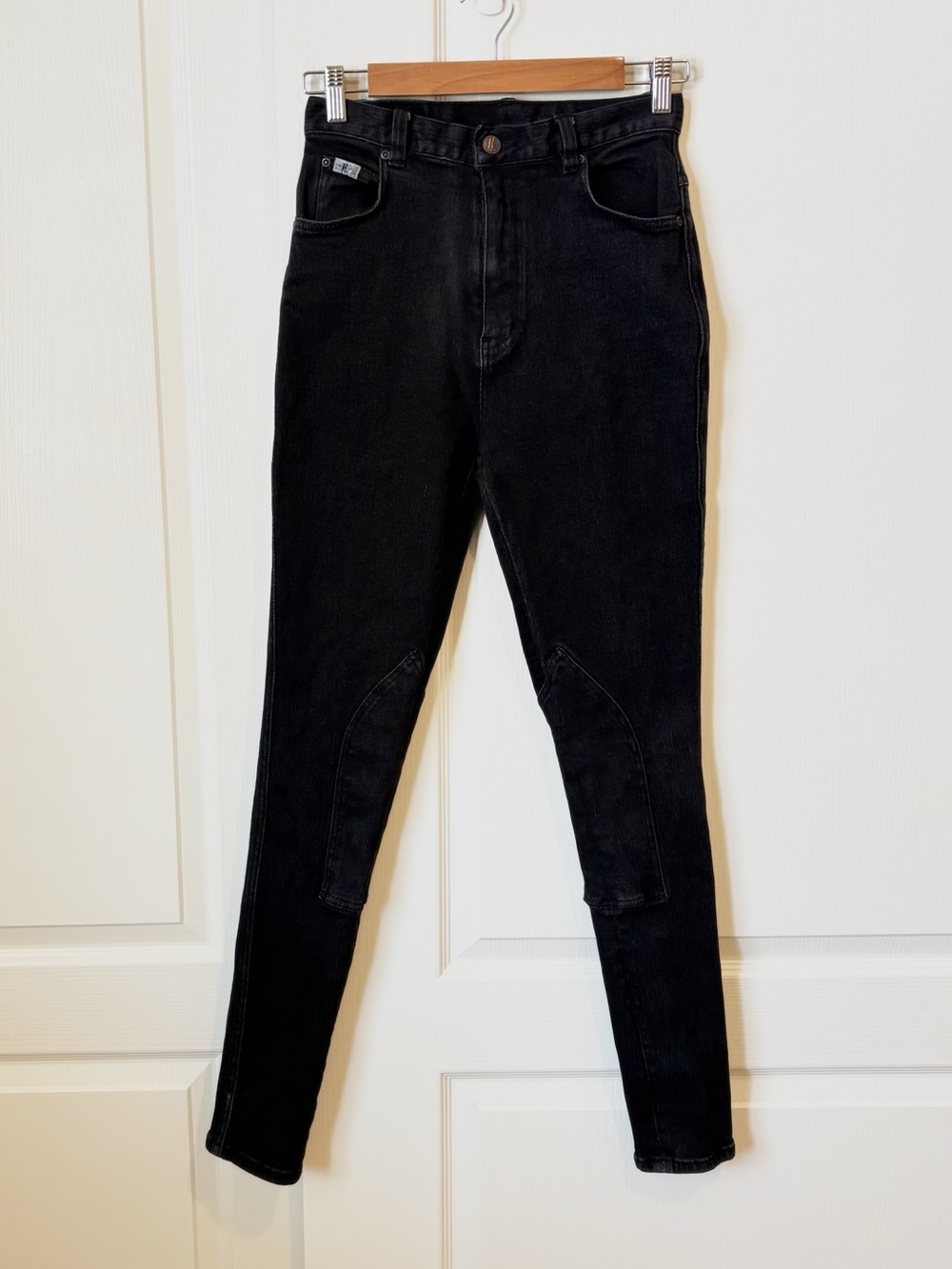 Millers Harness Co Reinforced Equestrian Riding Skinny Black Jeans Breeches Sz28